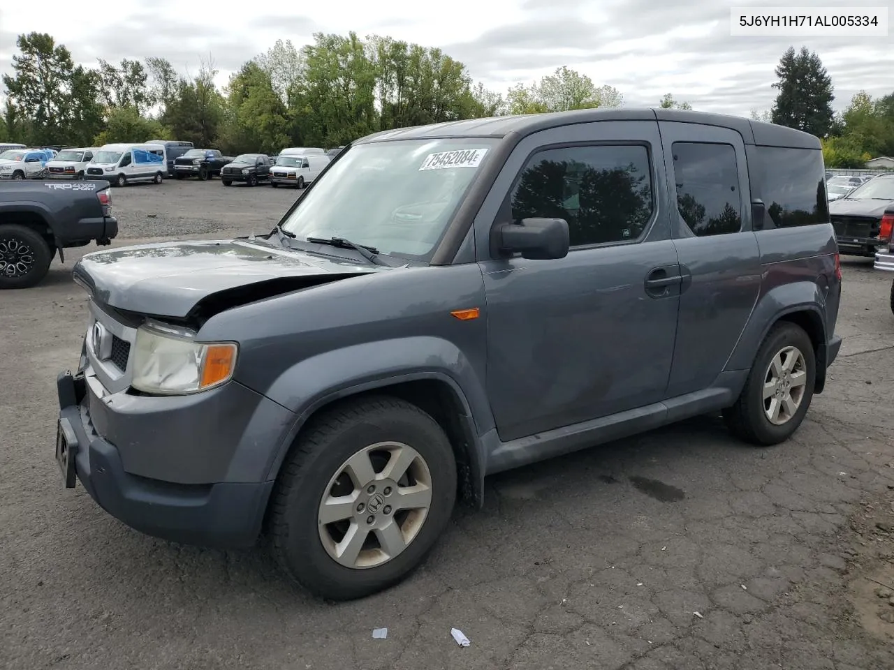 2010 Honda Element Ex VIN: 5J6YH1H71AL005334 Lot: 75452084