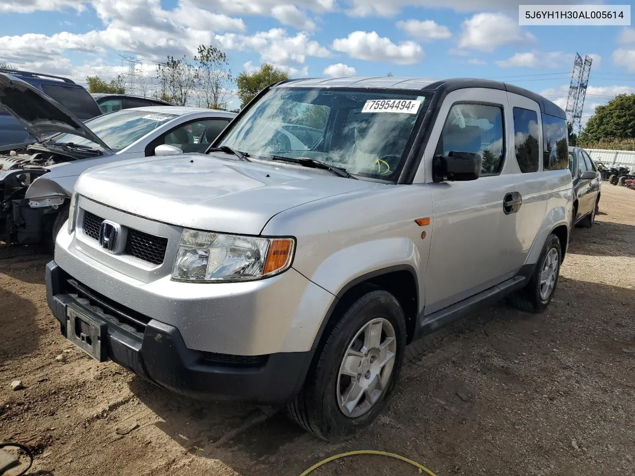 2010 Honda Element Lx VIN: 5J6YH1H30AL005614 Lot: 75954494