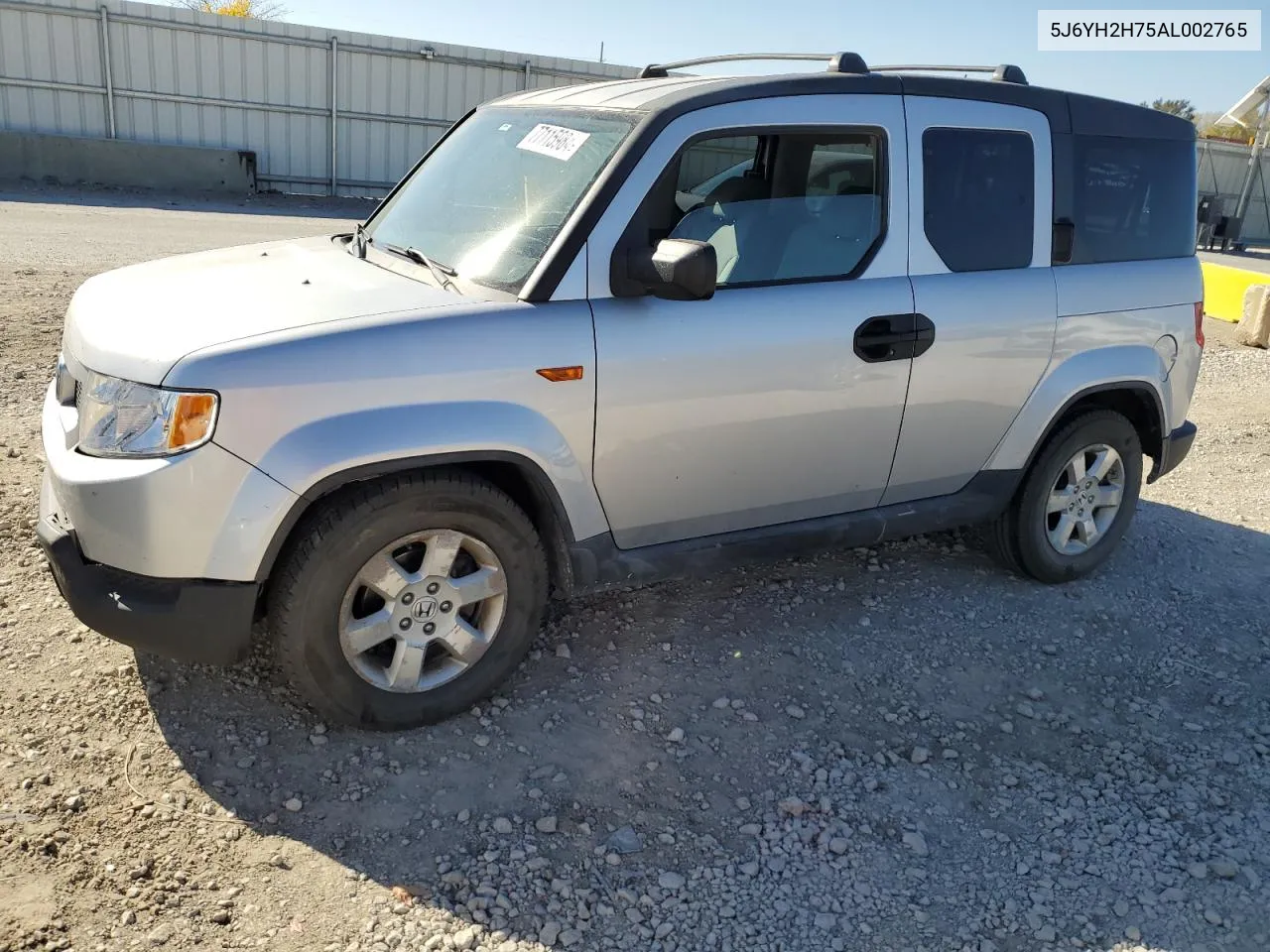 2010 Honda Element Ex VIN: 5J6YH2H75AL002765 Lot: 77115984