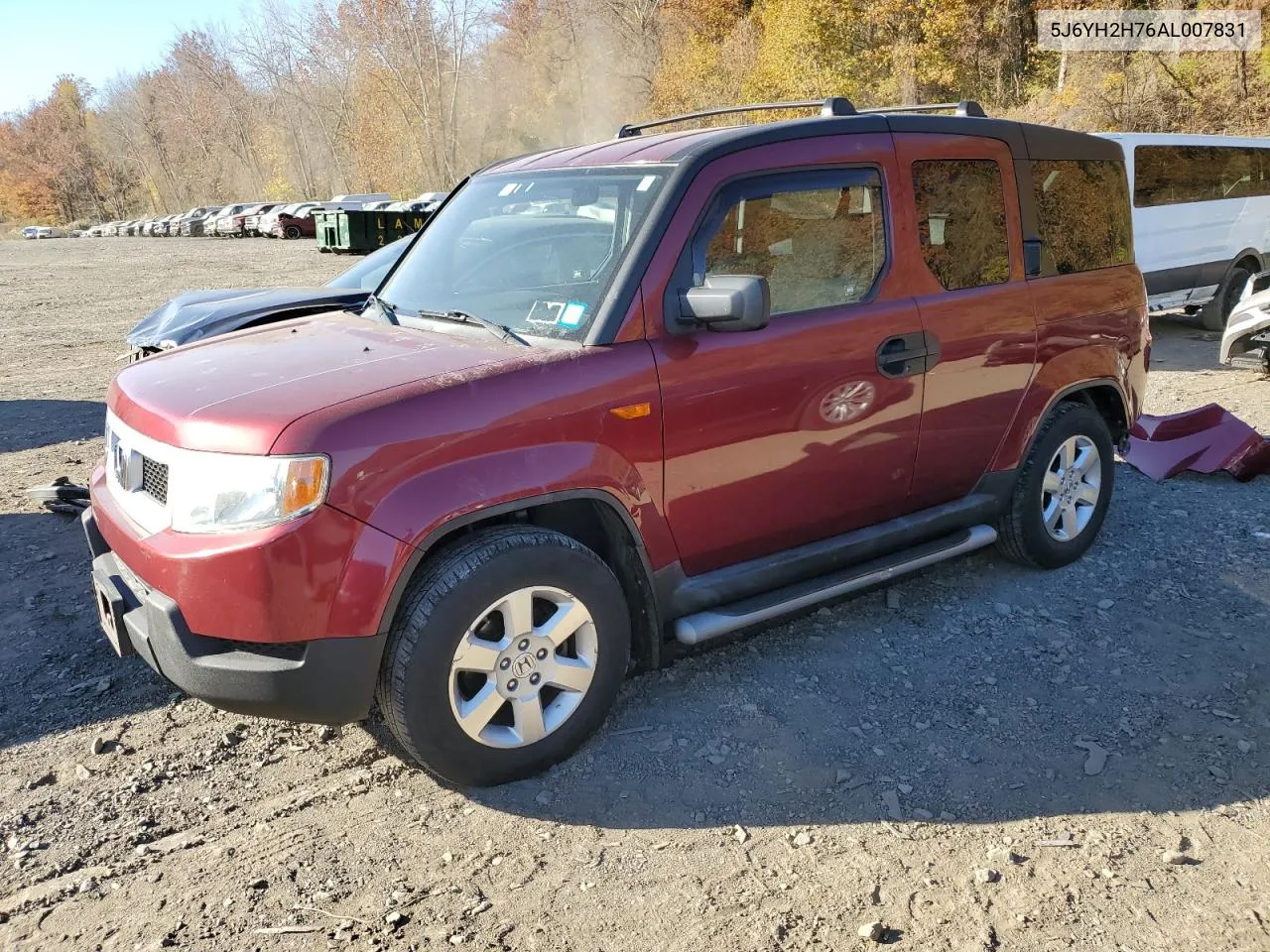 5J6YH2H76AL007831 2010 Honda Element Ex