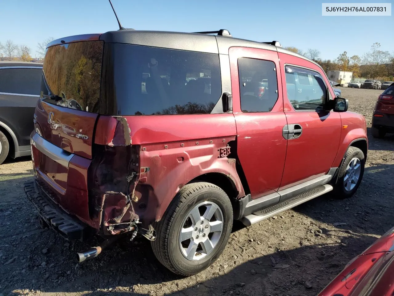 5J6YH2H76AL007831 2010 Honda Element Ex