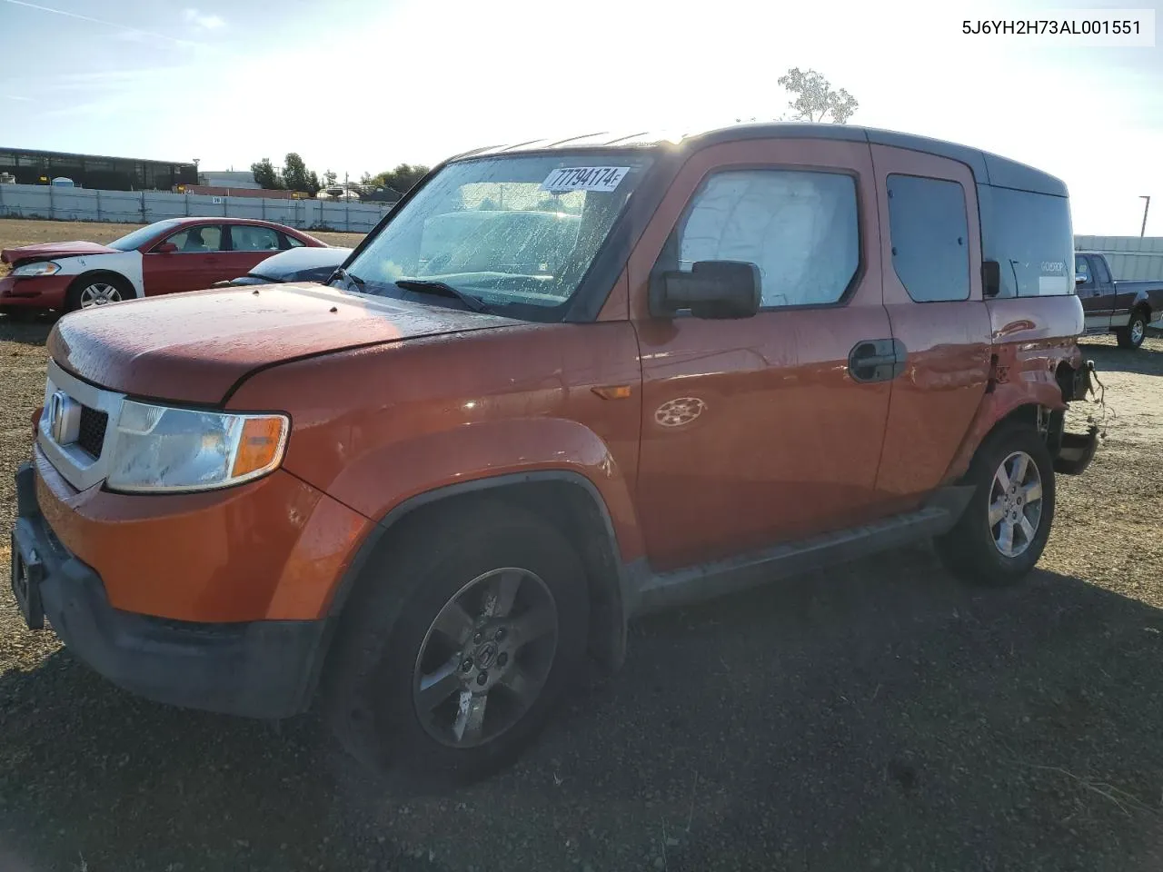 2010 Honda Element Ex VIN: 5J6YH2H73AL001551 Lot: 77794174