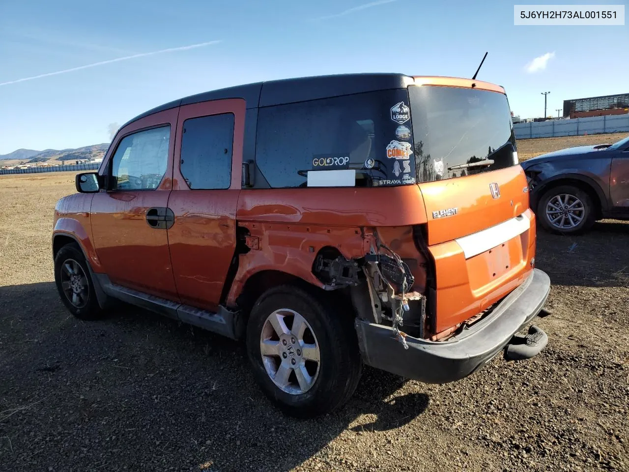 2010 Honda Element Ex VIN: 5J6YH2H73AL001551 Lot: 77794174