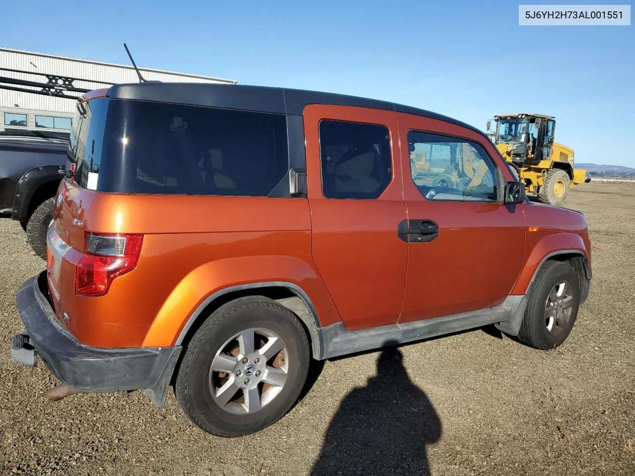 2010 Honda Element Ex VIN: 5J6YH2H73AL001551 Lot: 77794174