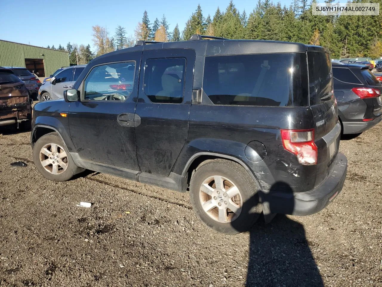 2010 Honda Element Ex VIN: 5J6YH1H74AL002749 Lot: 78747984