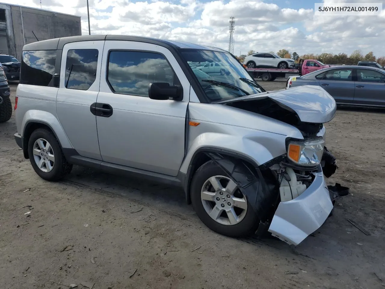 2010 Honda Element Ex VIN: 5J6YH1H72AL001499 Lot: 79356254