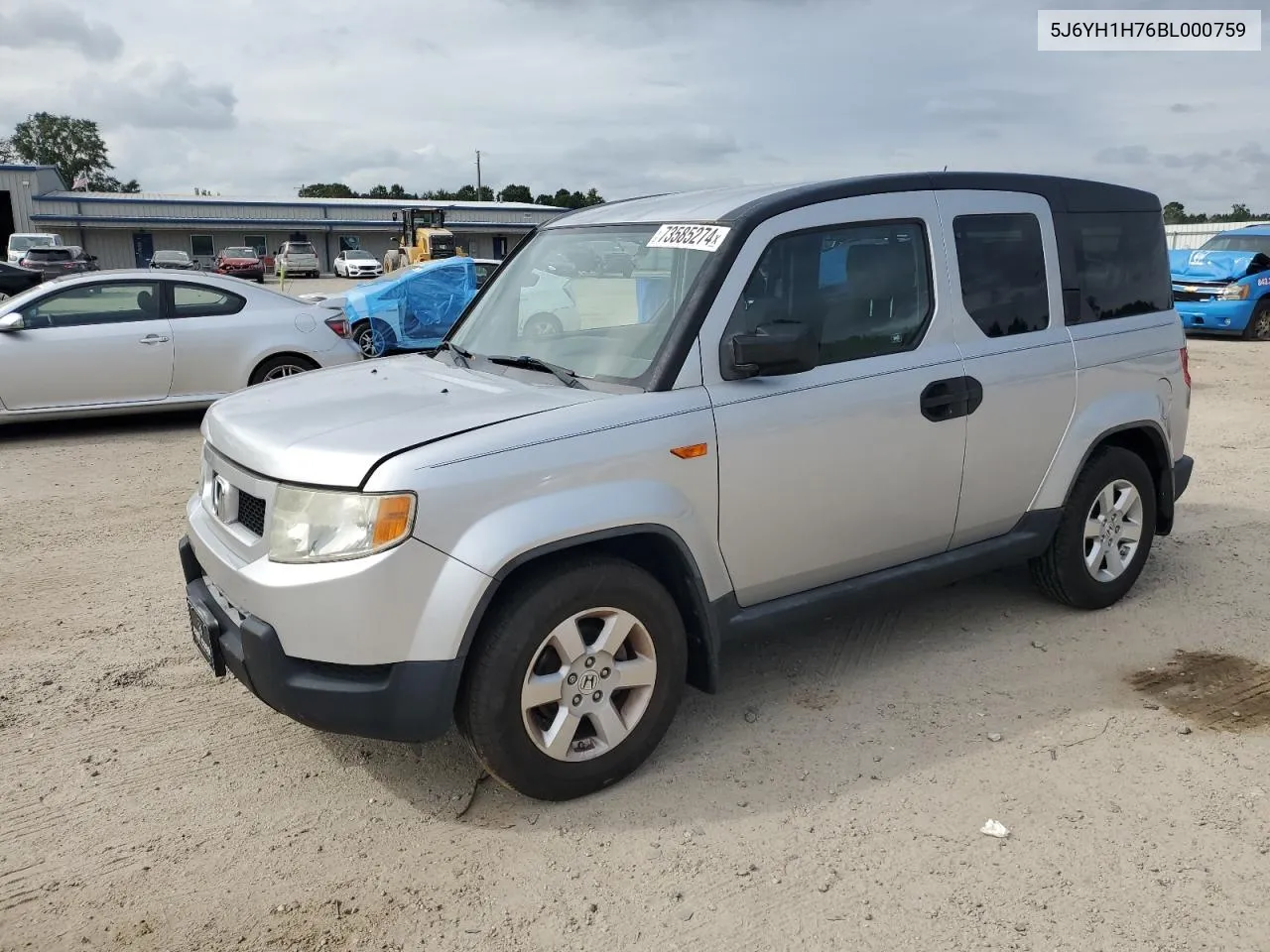 2011 Honda Element Ex VIN: 5J6YH1H76BL000759 Lot: 73585274