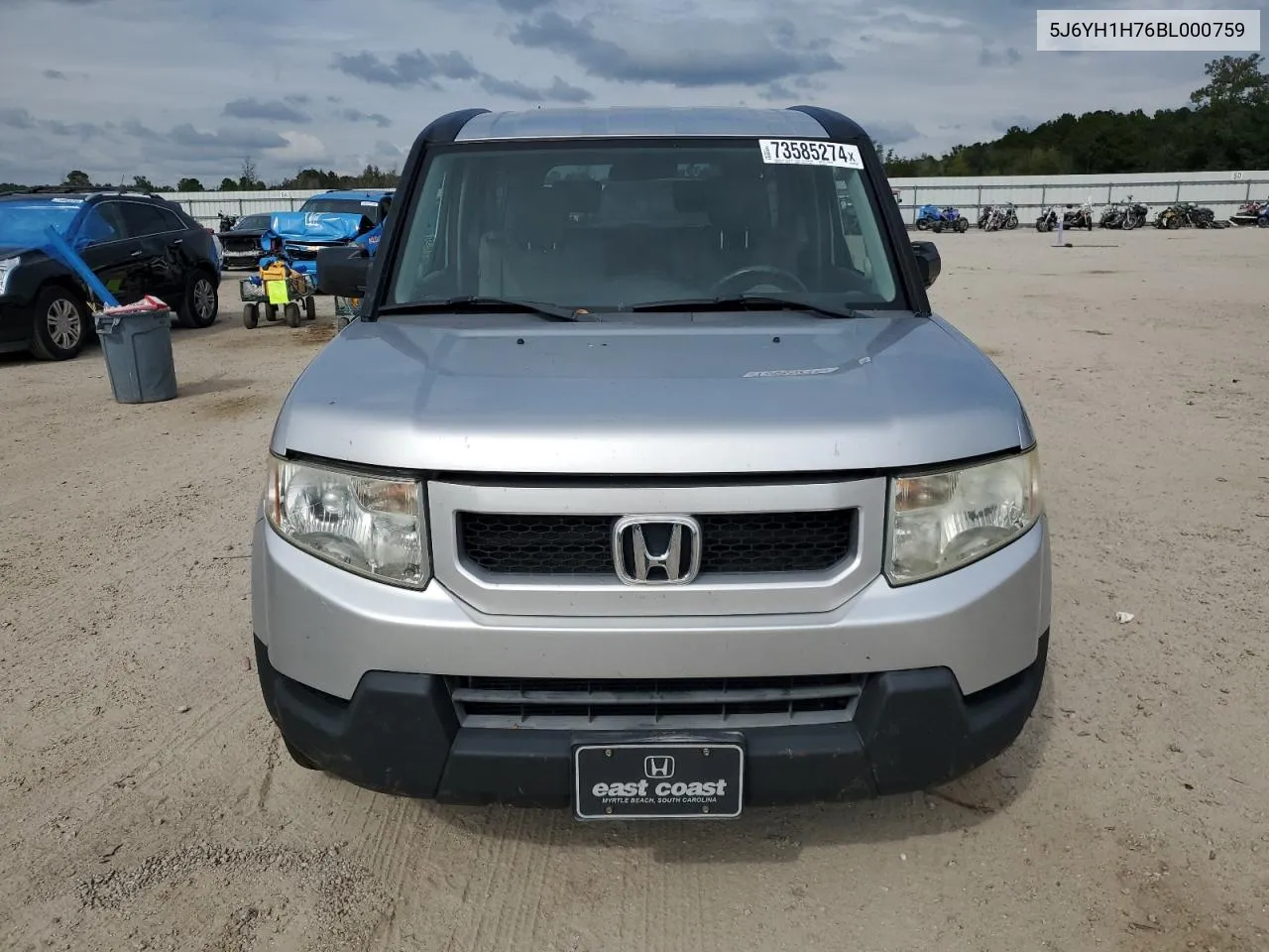 2011 Honda Element Ex VIN: 5J6YH1H76BL000759 Lot: 73585274