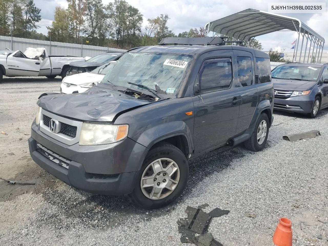 2011 Honda Element Lx VIN: 5J6YH1H39BL002535 Lot: 74066304