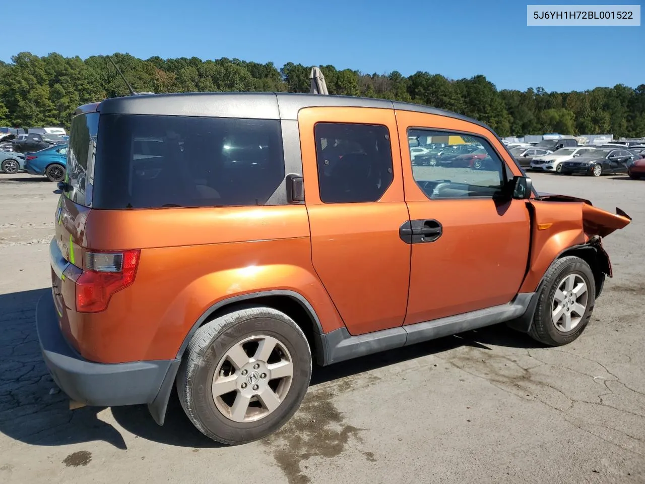 2011 Honda Element Ex VIN: 5J6YH1H72BL001522 Lot: 76142364