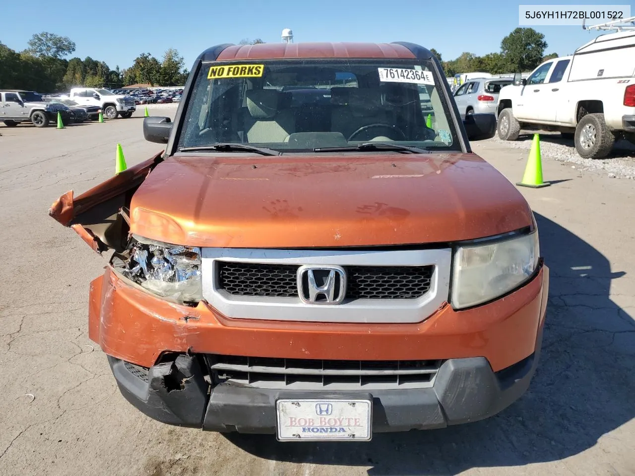 2011 Honda Element Ex VIN: 5J6YH1H72BL001522 Lot: 76142364