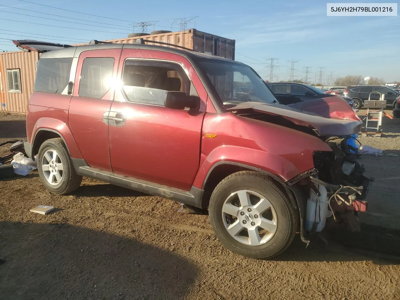 2011 Honda Element Ex VIN: 5J6YH2H79BL001216 Lot: 76316834