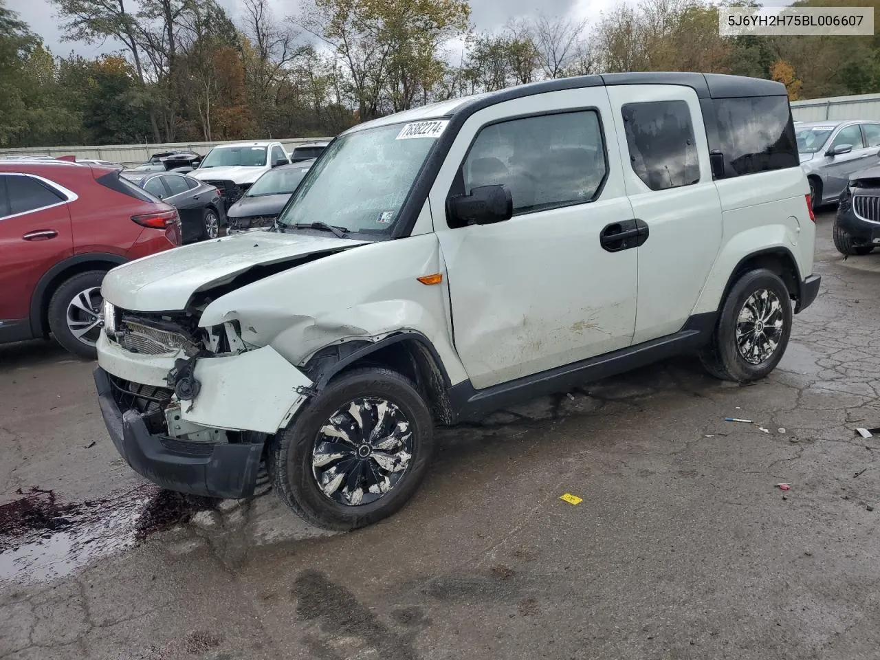 2011 Honda Element Ex VIN: 5J6YH2H75BL006607 Lot: 76382274