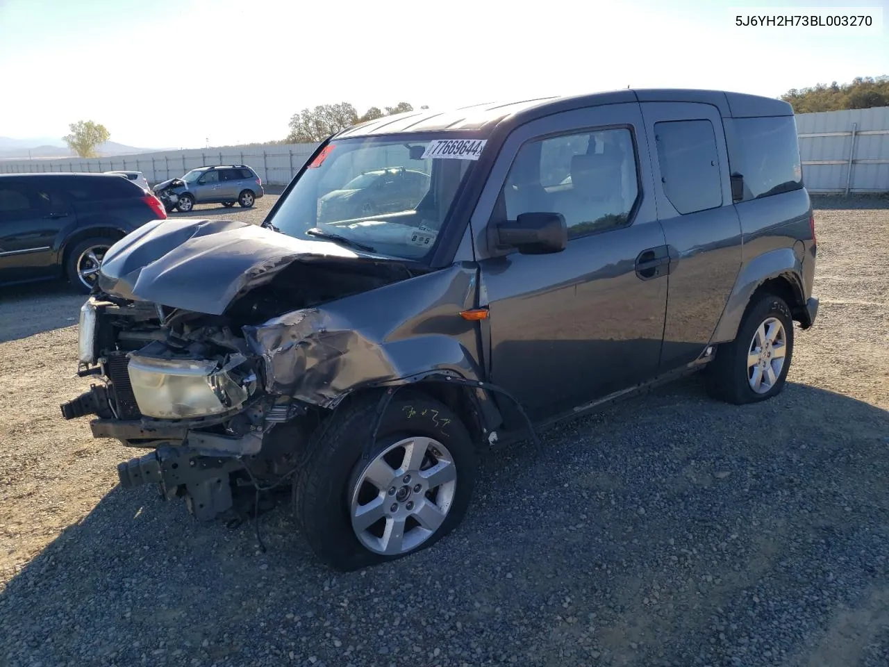 2011 Honda Element Ex VIN: 5J6YH2H73BL003270 Lot: 77669644