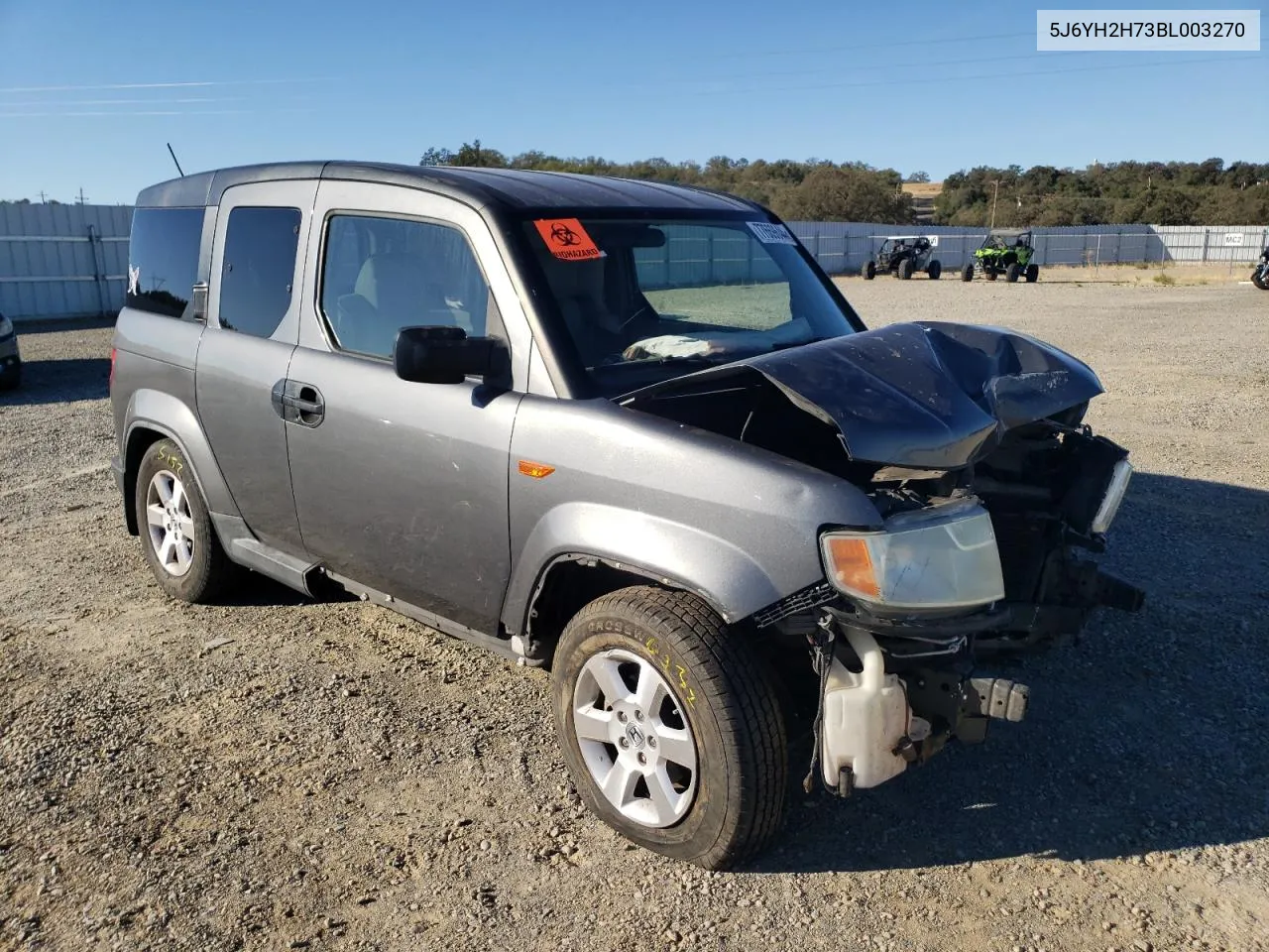 2011 Honda Element Ex VIN: 5J6YH2H73BL003270 Lot: 77669644