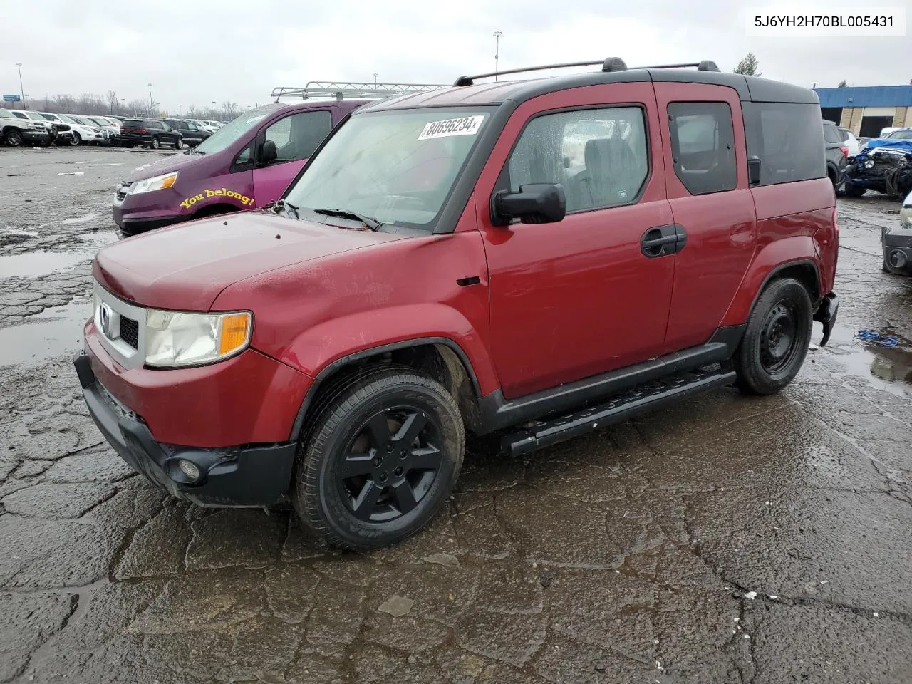 2011 Honda Element Ex VIN: 5J6YH2H70BL005431 Lot: 80696234