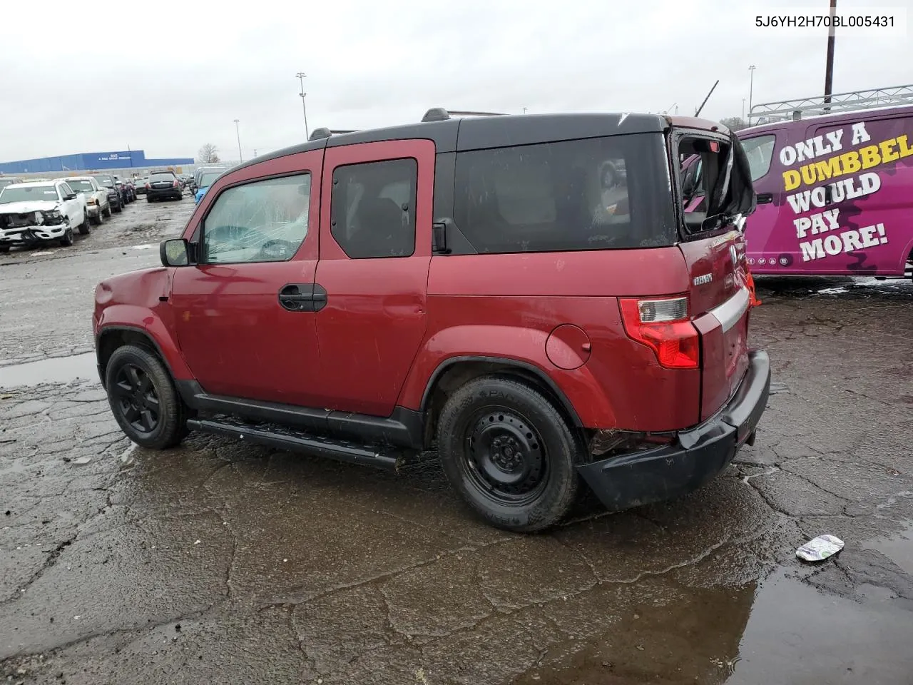 2011 Honda Element Ex VIN: 5J6YH2H70BL005431 Lot: 80696234