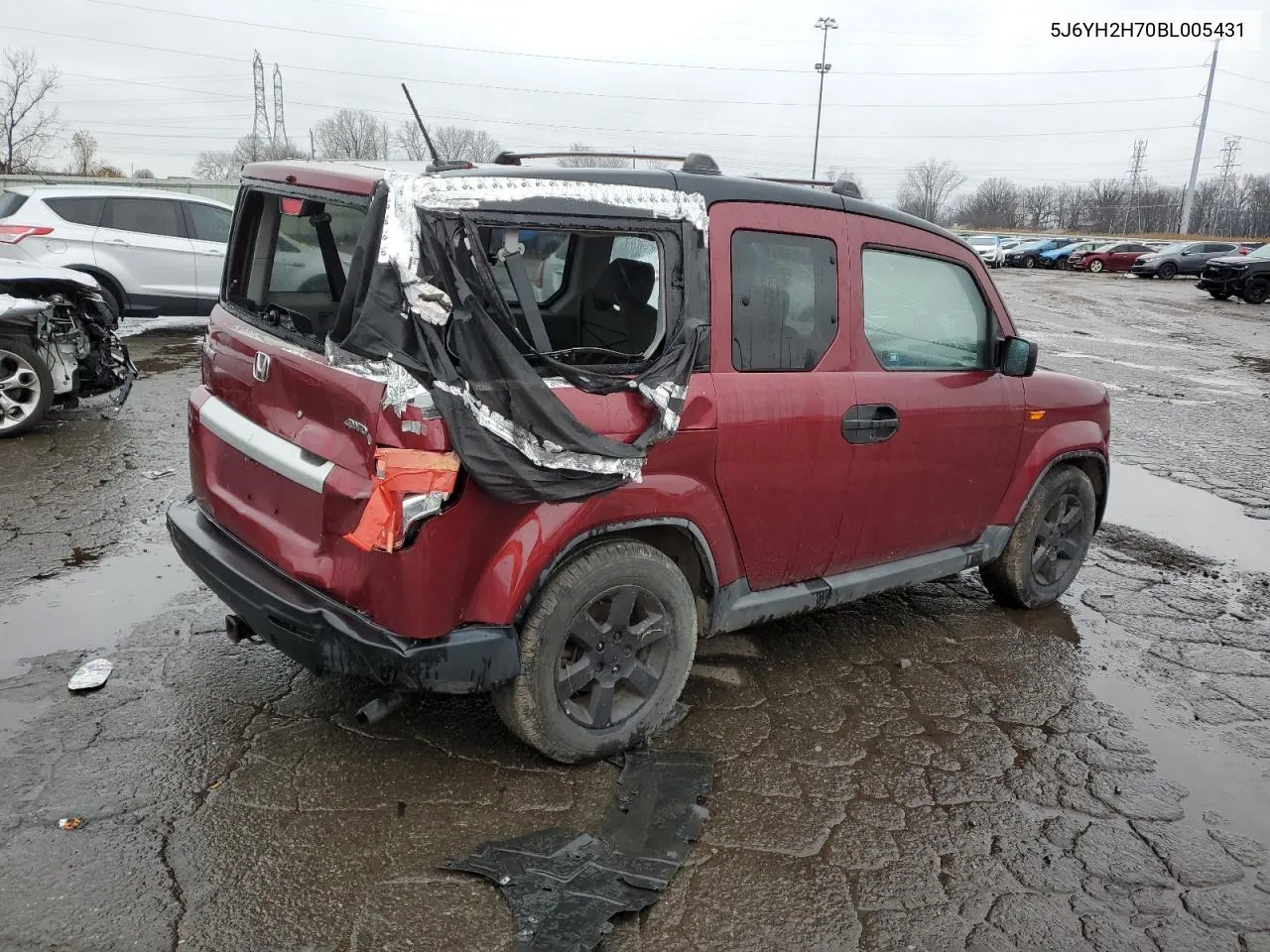 2011 Honda Element Ex VIN: 5J6YH2H70BL005431 Lot: 80696234