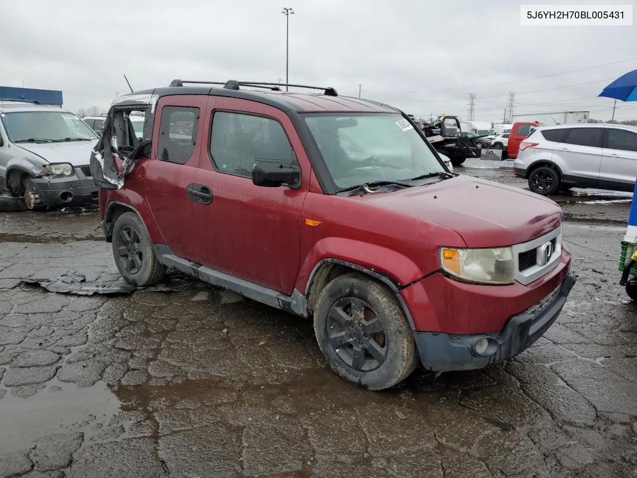 2011 Honda Element Ex VIN: 5J6YH2H70BL005431 Lot: 80696234