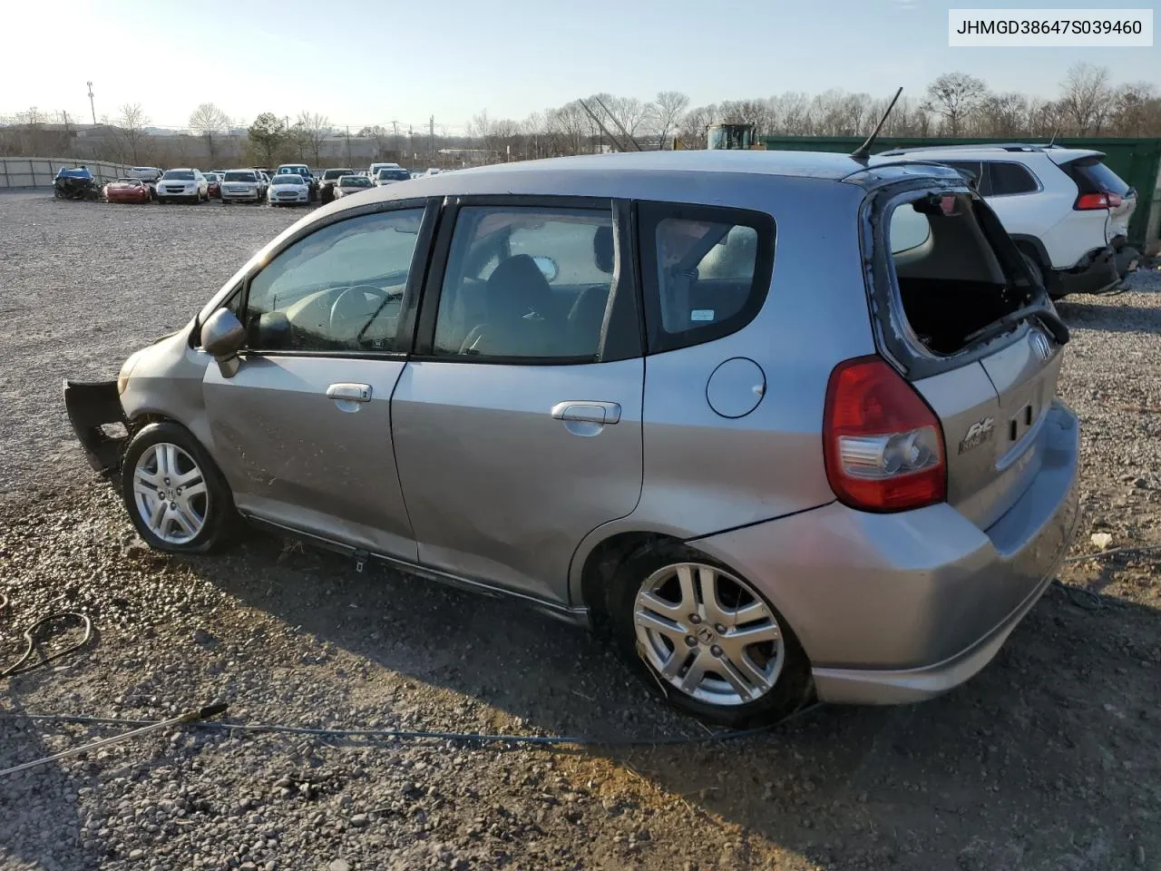 2007 Honda Fit S VIN: JHMGD38647S039460 Lot: 44003934