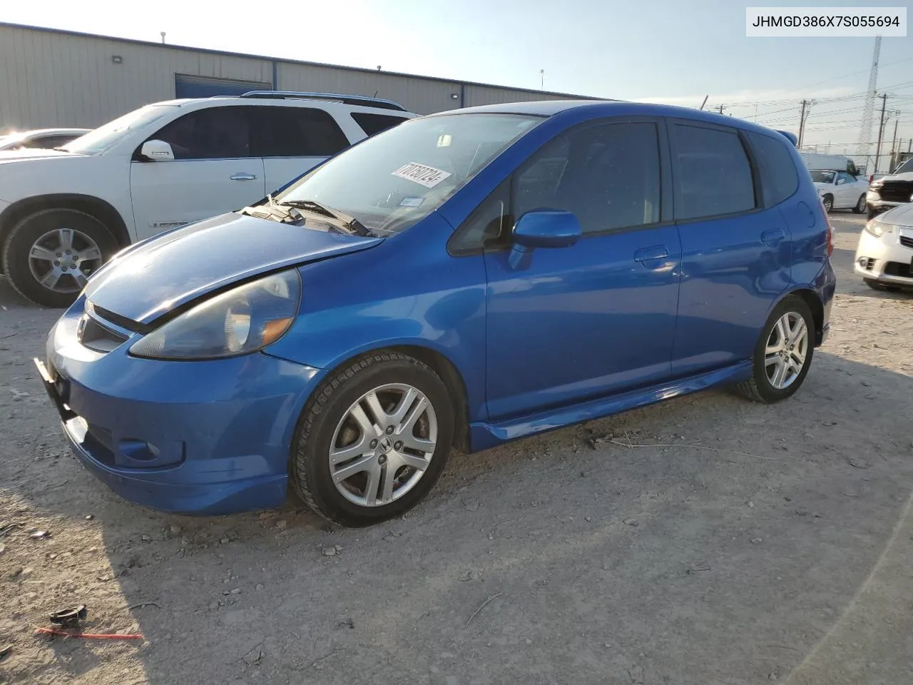 2007 Honda Fit S VIN: JHMGD386X7S055694 Lot: 70750724