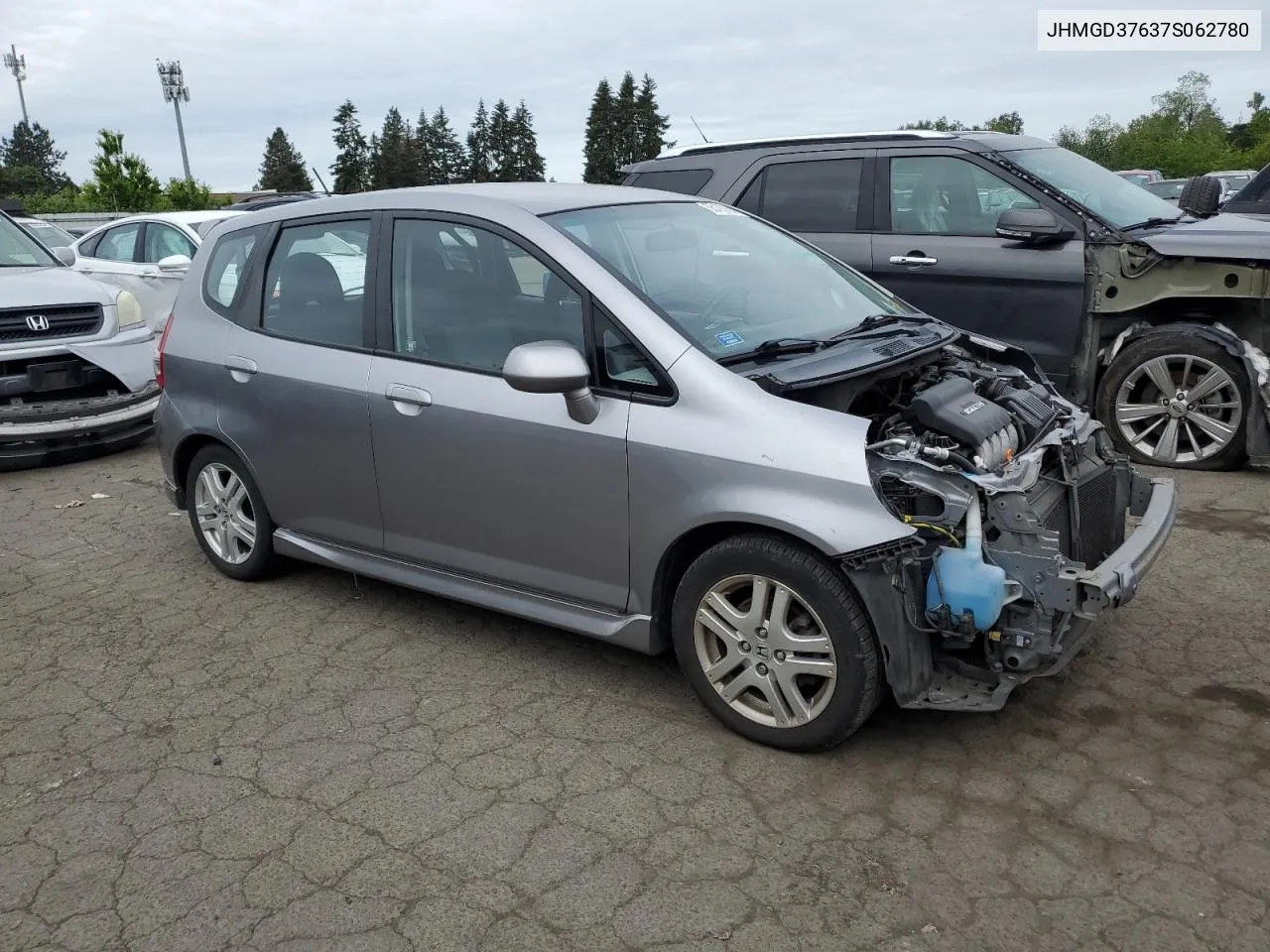 2007 Honda Fit S VIN: JHMGD37637S062780 Lot: 71595194