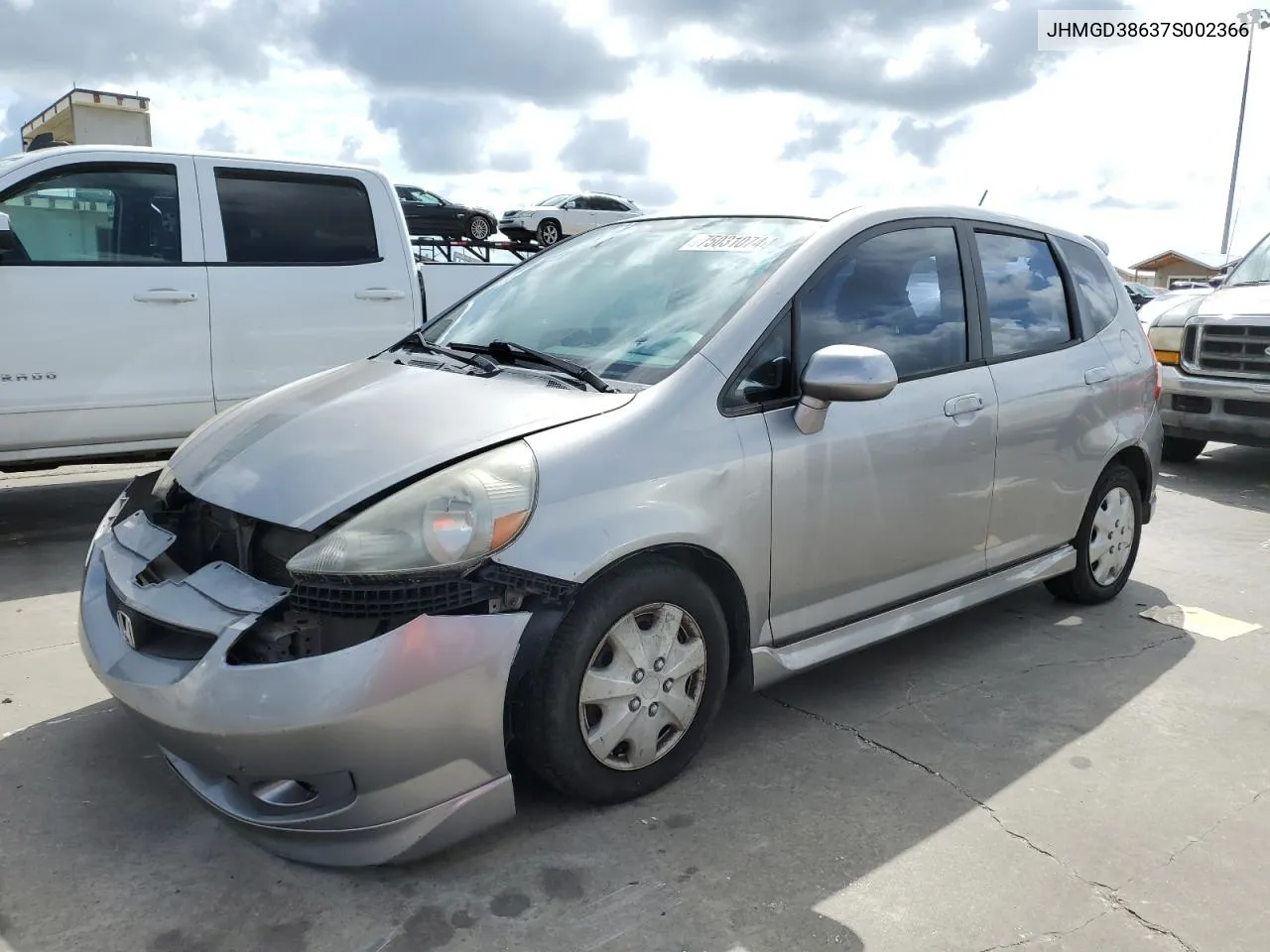 2007 Honda Fit S VIN: JHMGD38637S002366 Lot: 75031074