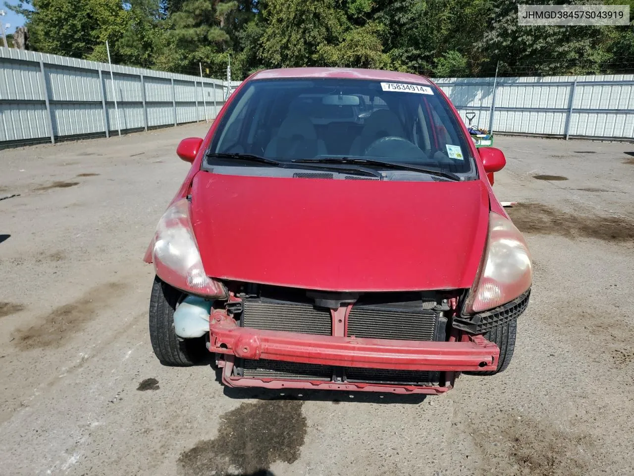 JHMGD38457S043919 2007 Honda Fit