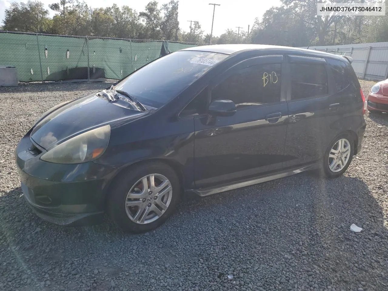 2007 Honda Fit S VIN: JHMGD37647S046412 Lot: 76185144