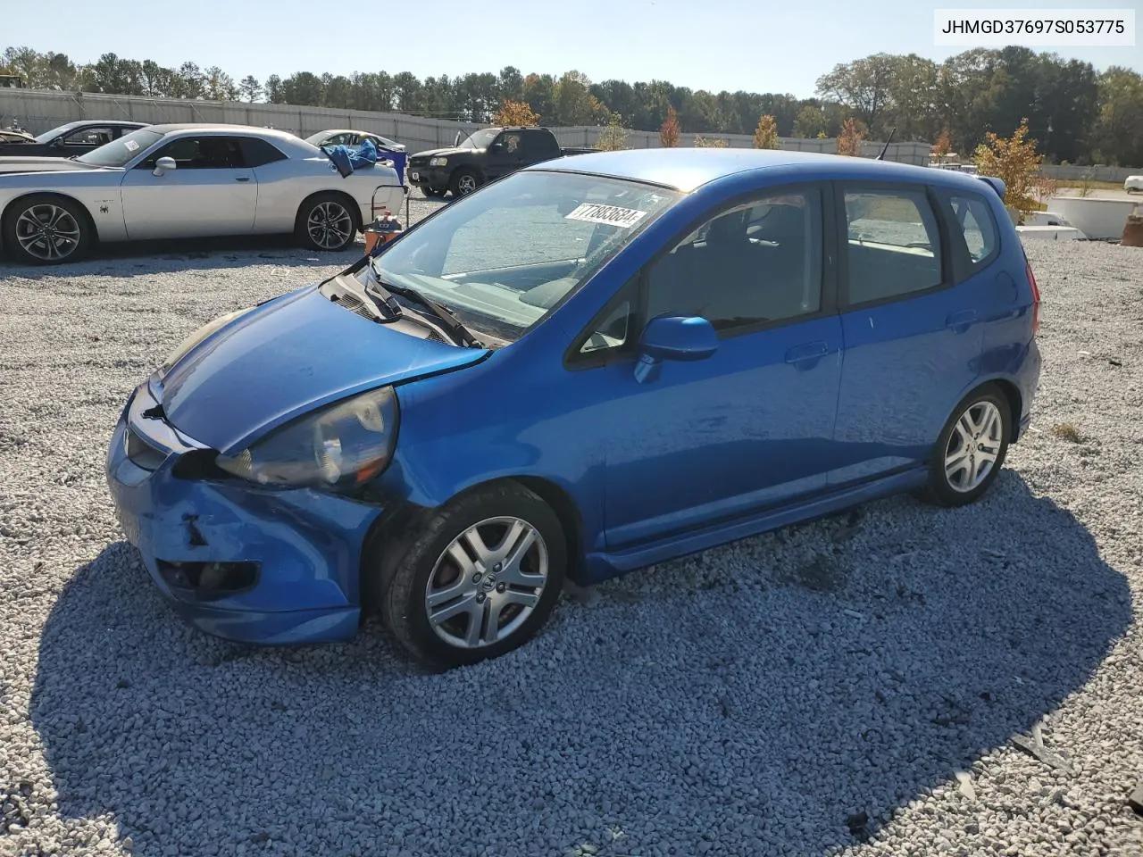 2007 Honda Fit S VIN: JHMGD37697S053775 Lot: 77883684