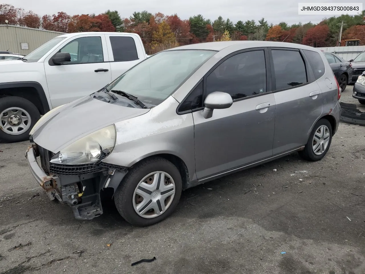 2007 Honda Fit VIN: JHMGD38437S000843 Lot: 79050174