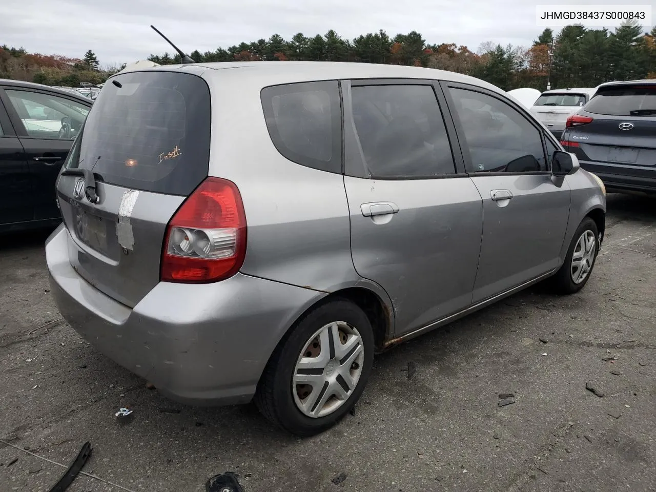 2007 Honda Fit VIN: JHMGD38437S000843 Lot: 79050174