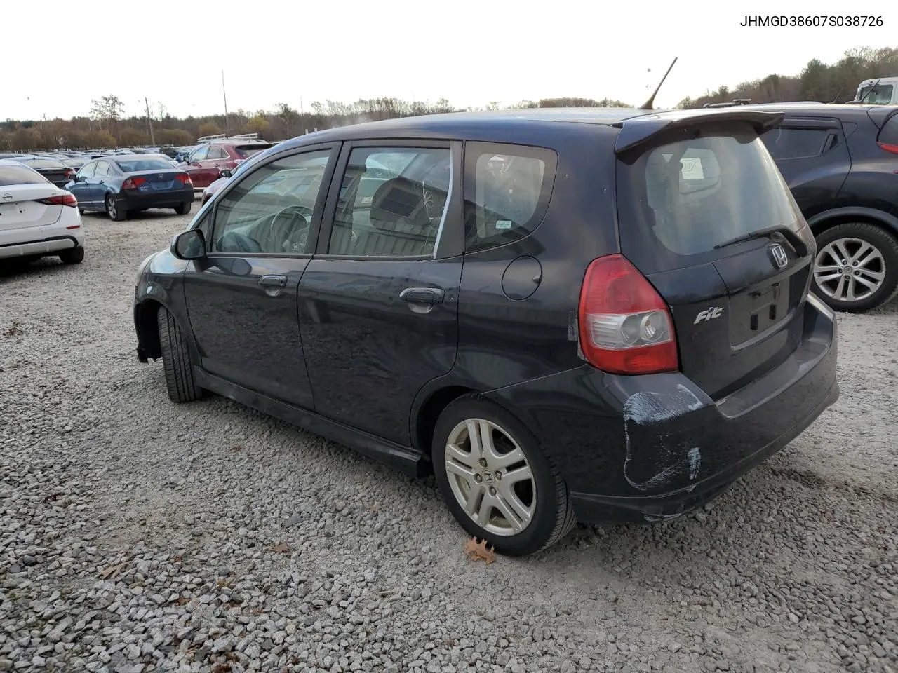 2007 Honda Fit S VIN: JHMGD38607S038726 Lot: 80073374