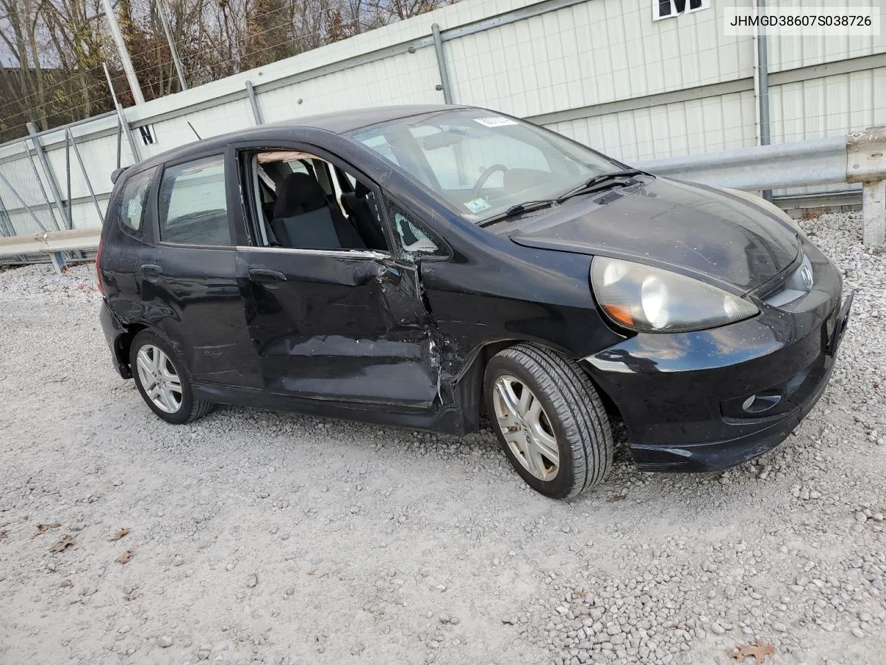 2007 Honda Fit S VIN: JHMGD38607S038726 Lot: 80073374