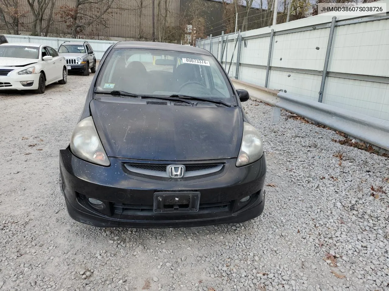 2007 Honda Fit S VIN: JHMGD38607S038726 Lot: 80073374