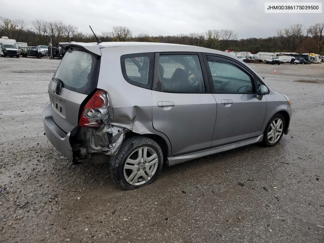 2007 Honda Fit S VIN: JHMGD38617S039500 Lot: 80485004