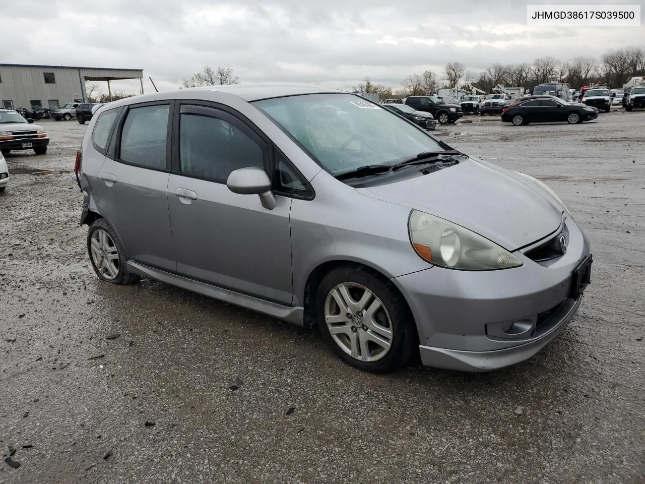 2007 Honda Fit S VIN: JHMGD38617S039500 Lot: 80485004