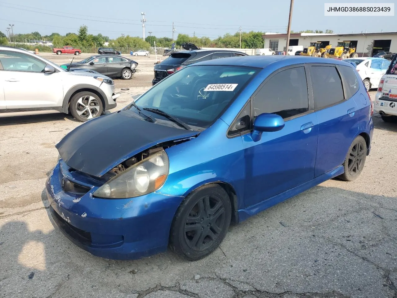 2008 Honda Fit Sport VIN: JHMGD38688S023439 Lot: 64598514