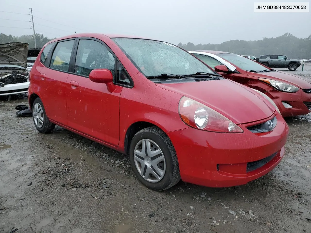 2008 Honda Fit VIN: JHMGD38448S070658 Lot: 65720154