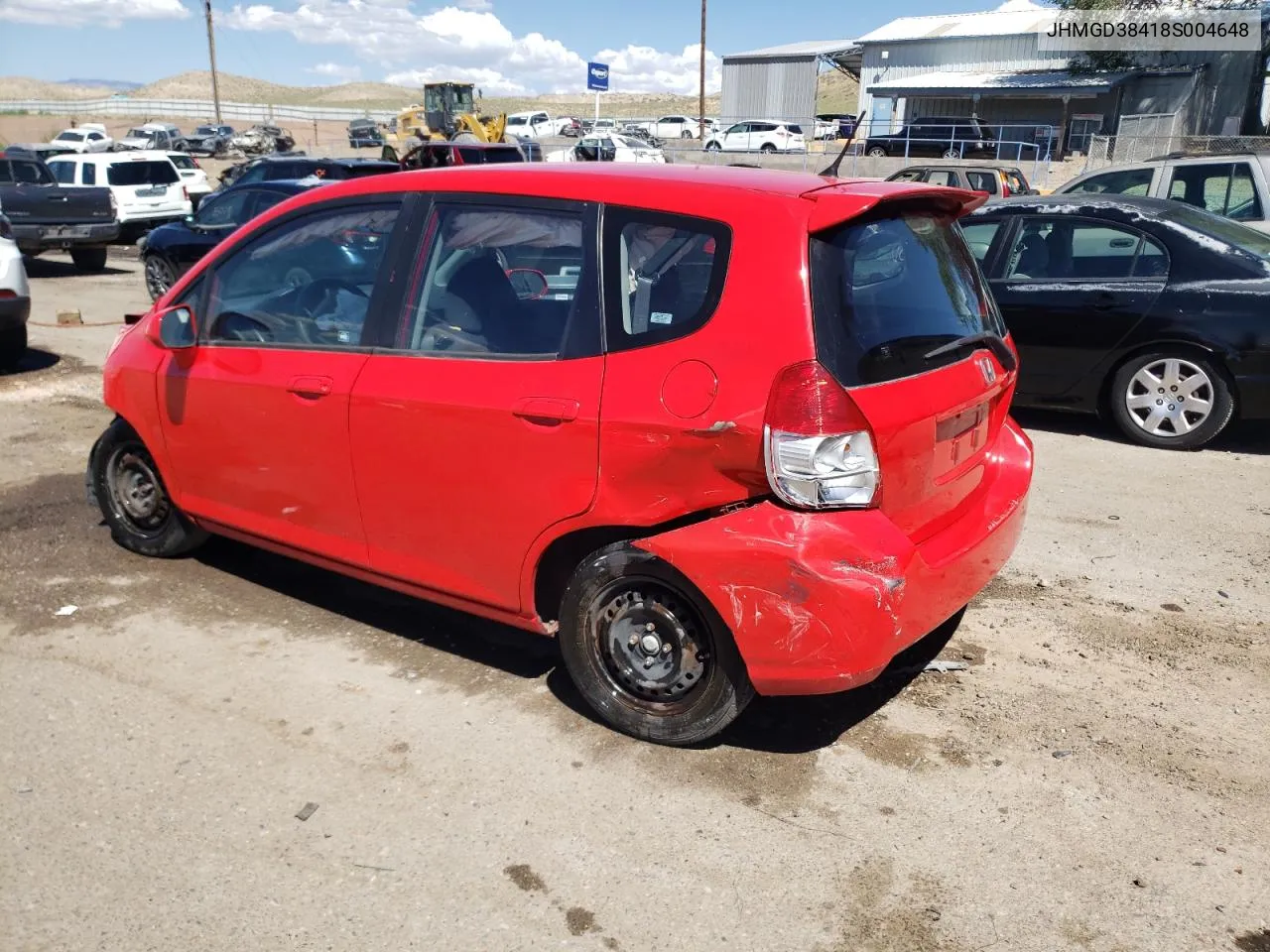 2008 Honda Fit VIN: JHMGD38418S004648 Lot: 68242654