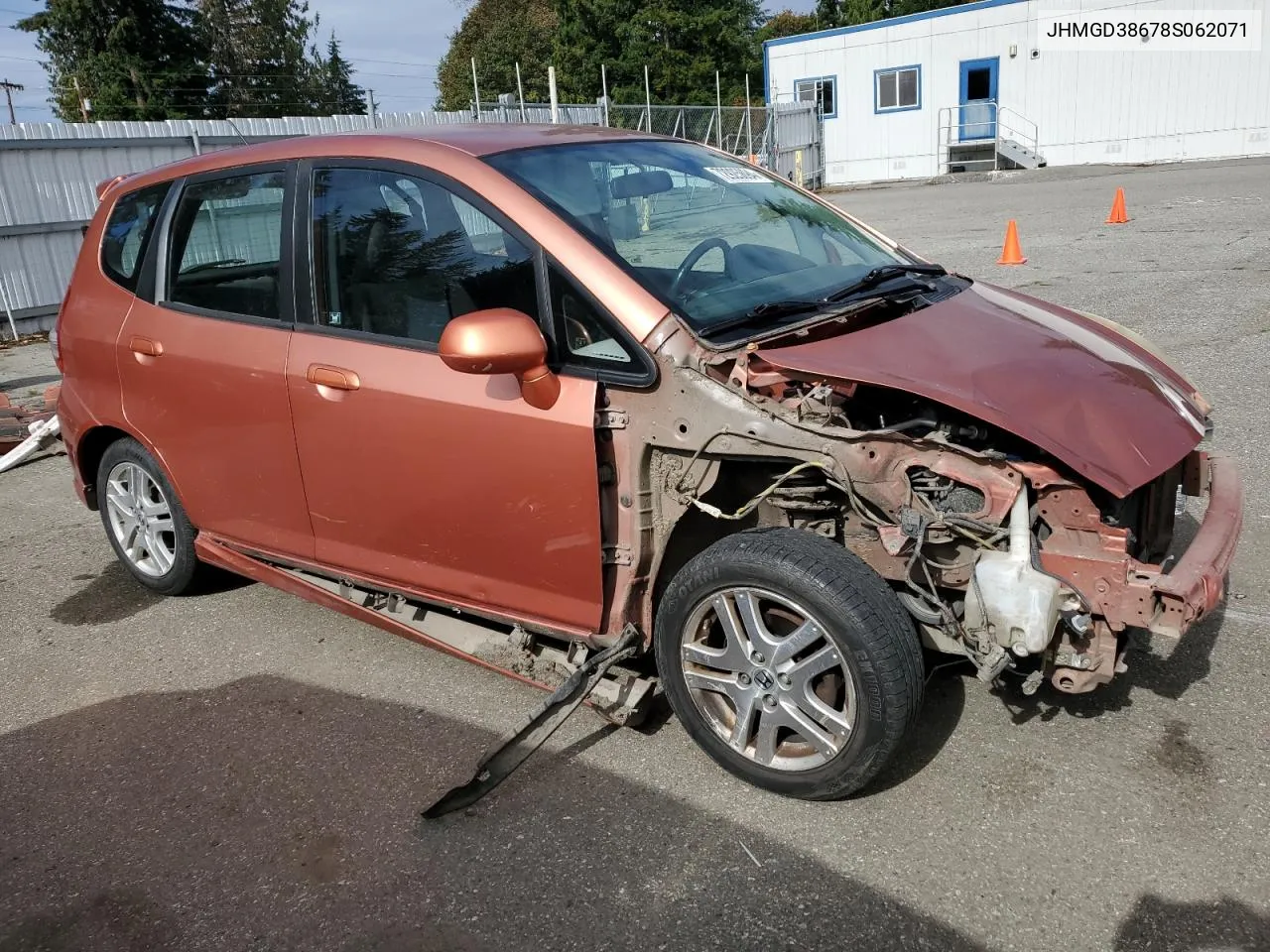 2008 Honda Fit Sport VIN: JHMGD38678S062071 Lot: 72925894