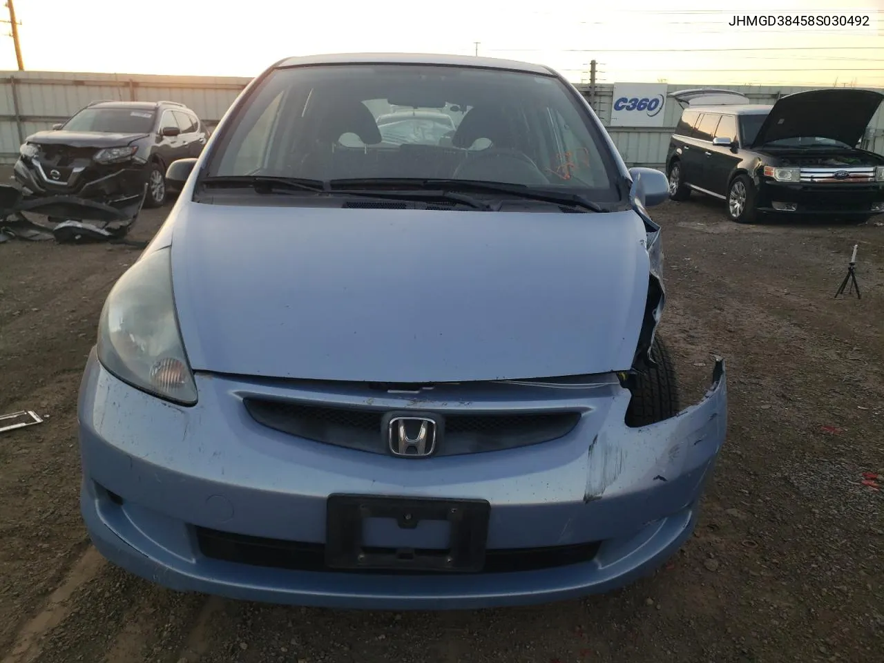 2008 Honda Fit VIN: JHMGD38458S030492 Lot: 74367084