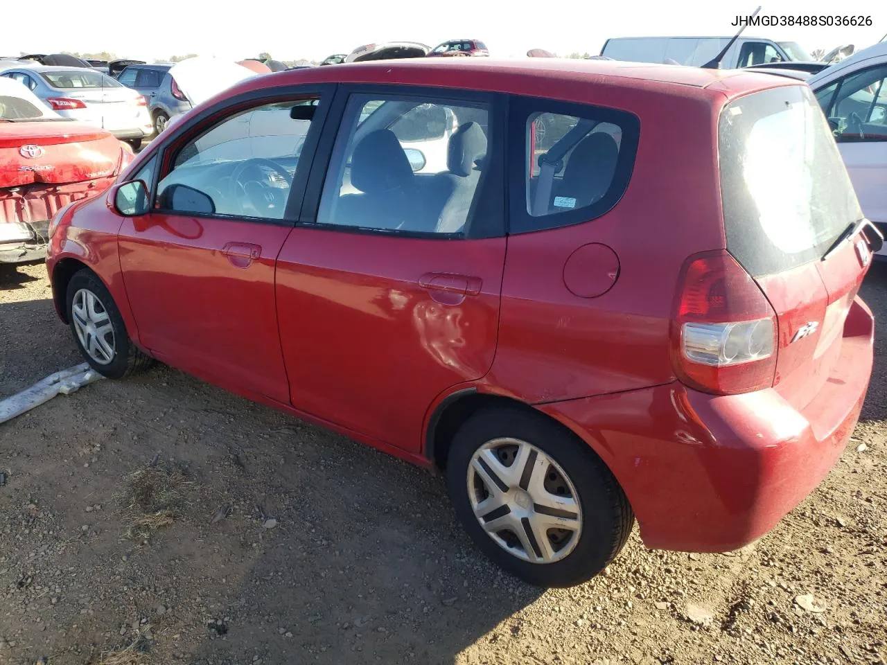 2008 Honda Fit VIN: JHMGD38488S036626 Lot: 75758964