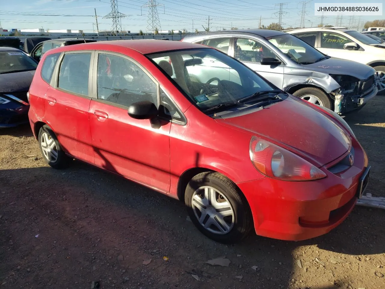 JHMGD38488S036626 2008 Honda Fit