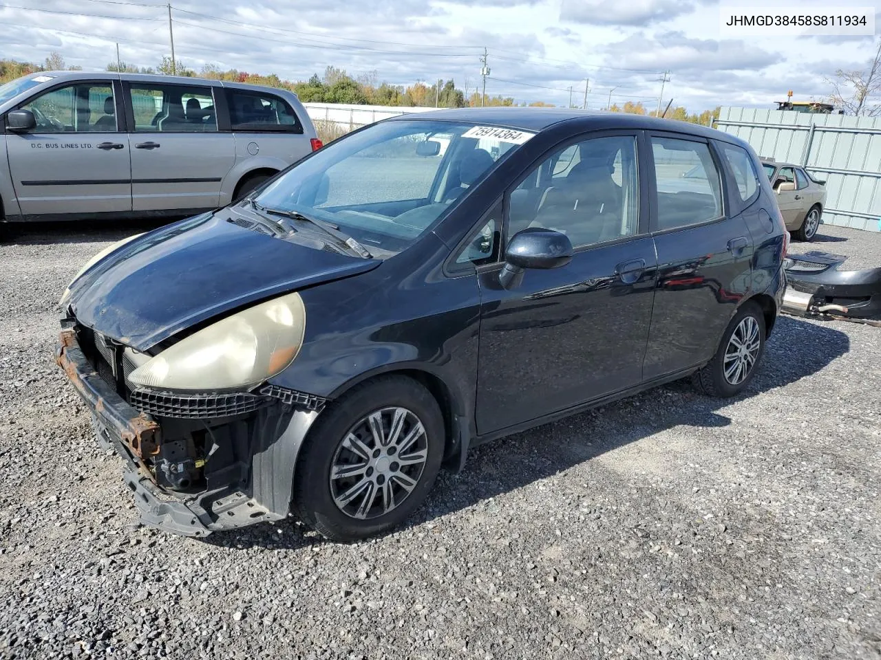 2008 Honda Fit VIN: JHMGD38458S811934 Lot: 75914364