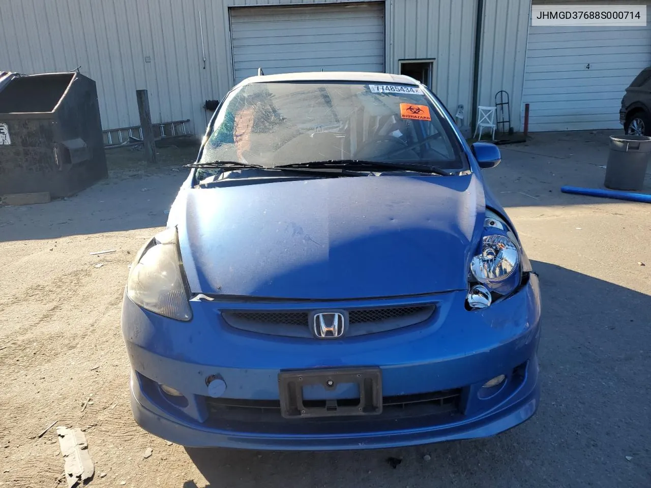 2008 Honda Fit Sport VIN: JHMGD37688S000714 Lot: 77485434