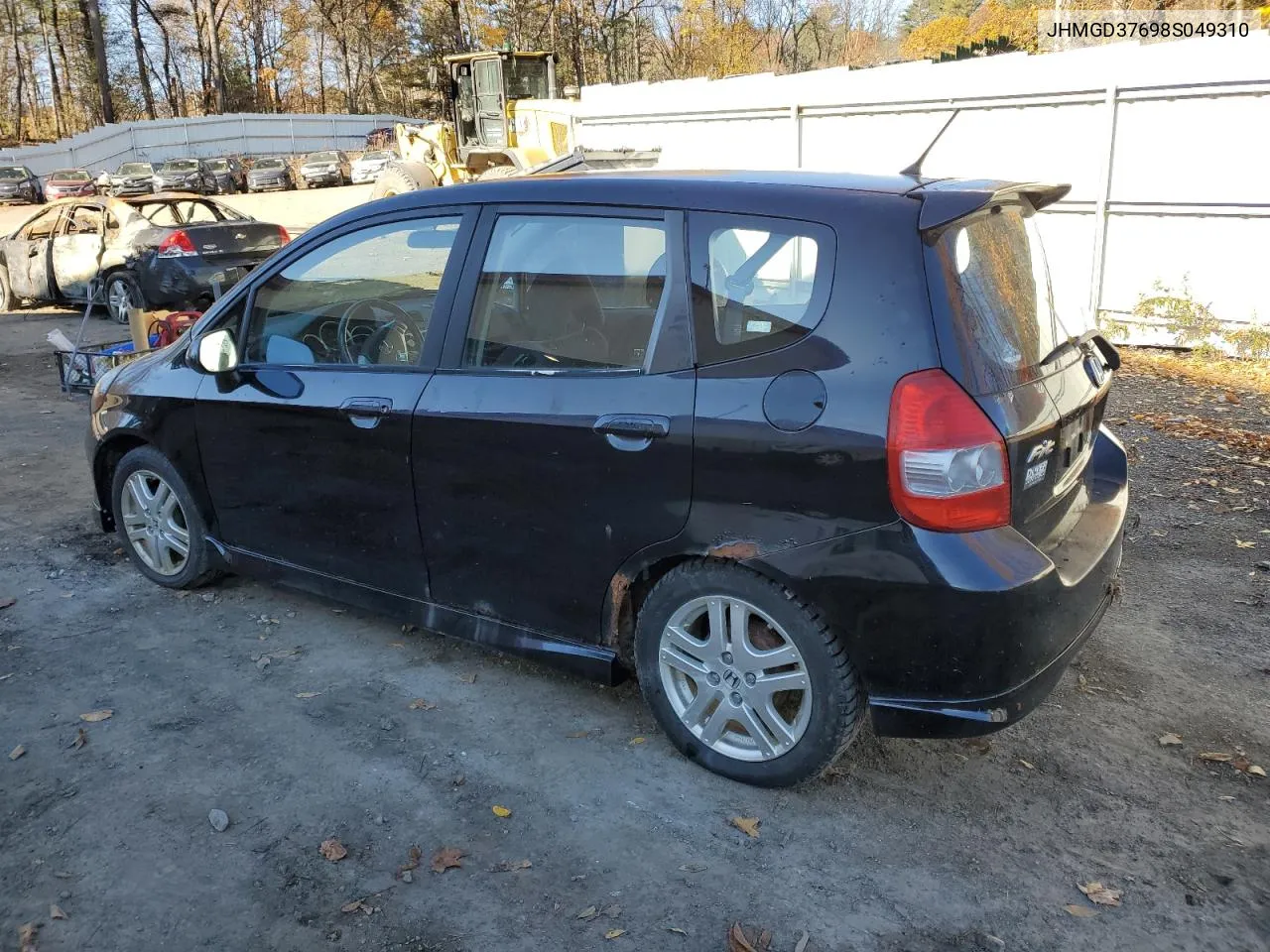 2008 Honda Fit Sport VIN: JHMGD37698S049310 Lot: 77581354