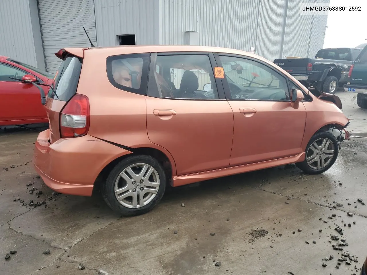 2008 Honda Fit Sport VIN: JHMGD37638S012592 Lot: 78324794