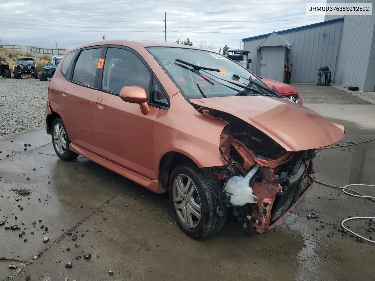 2008 Honda Fit Sport VIN: JHMGD37638S012592 Lot: 78324794