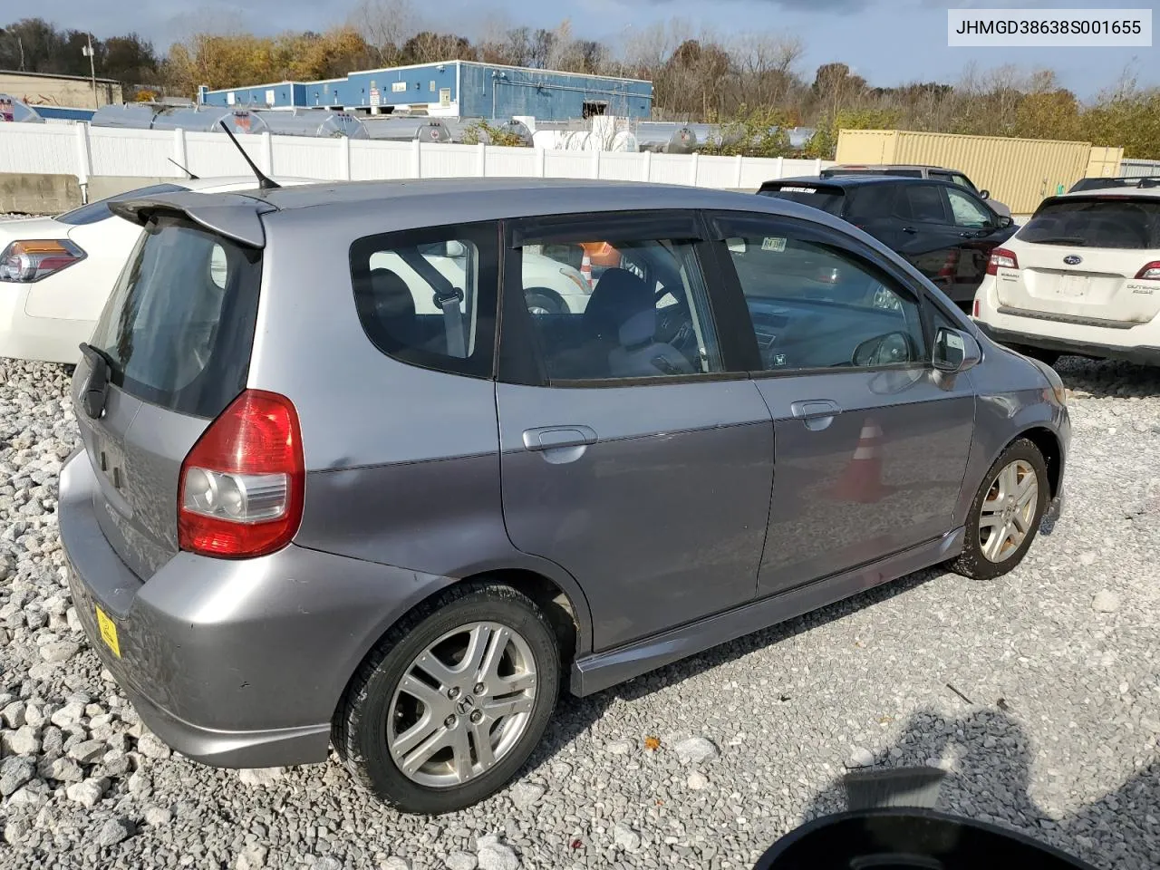 JHMGD38638S001655 2008 Honda Fit Sport